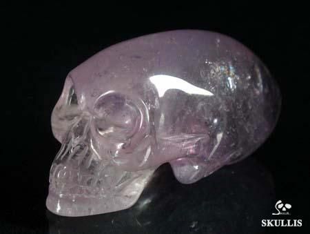 Elongated Amethyst Carved Crystal Alien Skull, Healing  