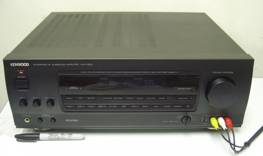 KENWOOD KA V7500 INTEGRATED AV SURROUND AMPLIFIER Works  