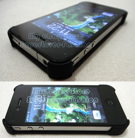   Logo REAL LEATHER Hard Case for iPhone 4 iPhone 4s AT&T Verizon  