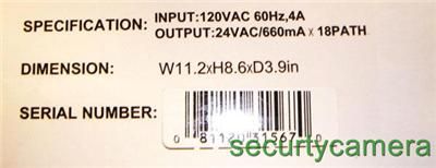 24 V.AC 18 CH 12 AMPER POWER SWITCH BOX PTC TYPE PTC