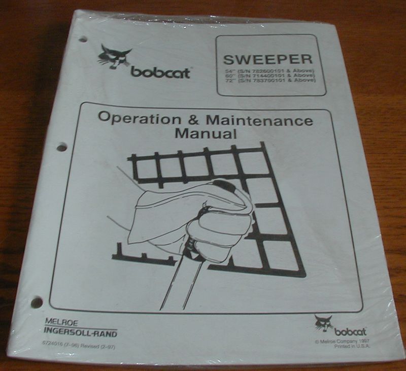 BOBCAT SWEEPER Operation Maint. MANUAL #6724016 (Y71)  