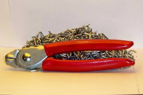 Car Uph 500 Bright Metal Hog Rings w/Pliers USA made  