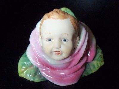 VTG ANTHROPOMORPHIC FLOWER WALL POCKET PLAQUE FIGURINE  