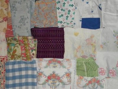 LOT 19 VINTAGE/ANTIQUE PRINT DAMASK TABLECLOTHS APRONS KITCHEN TOWELS 