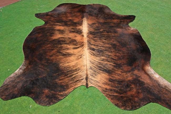 New Cowhide Rug Cowskin Cow Hide Skin Leather Bull Carpet Throw 