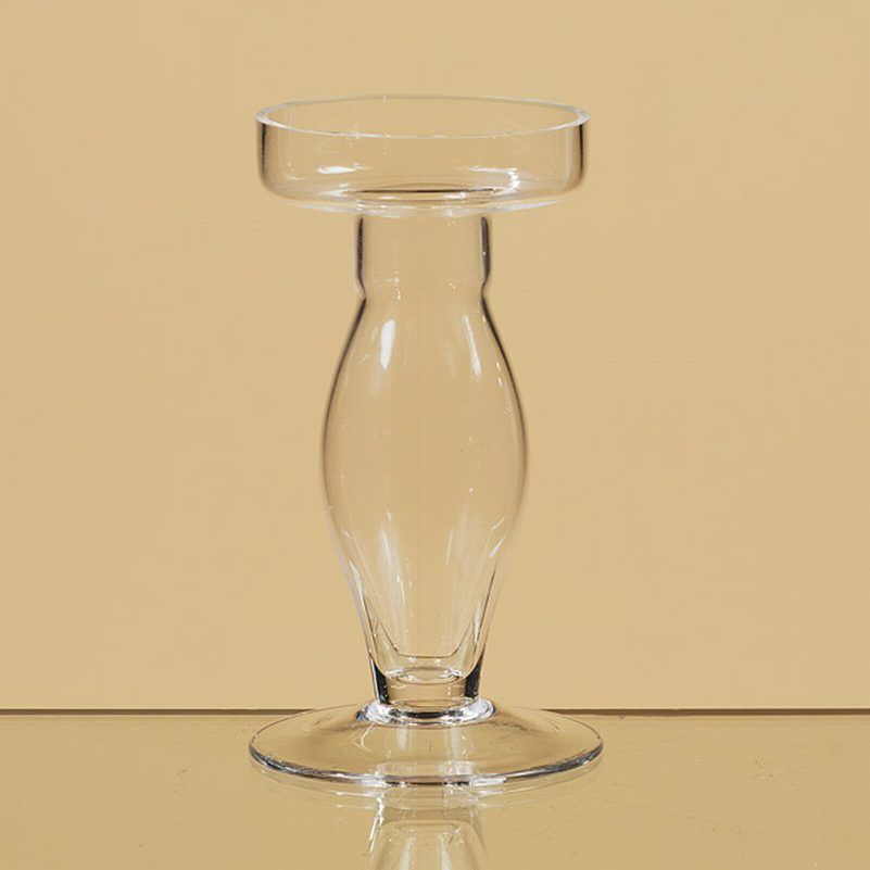Hurricane Round Glass Pillar Candle Holder Vase Bubble