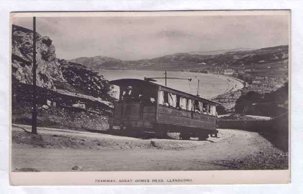 UK LLANDUDNO TRAMWAY GREAT ORME HEAD REAL PHOTO PC  