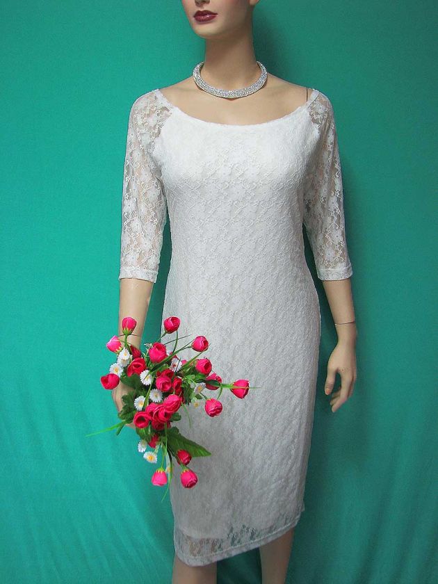 Fab Plus Size Wedding Bridal Lace Dress, S 14 16/UK18  