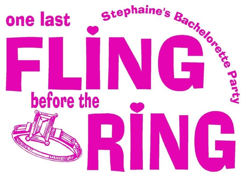 LAST FLING BEFORE THE RING BACHELORETTE T SHIRT DECAL  