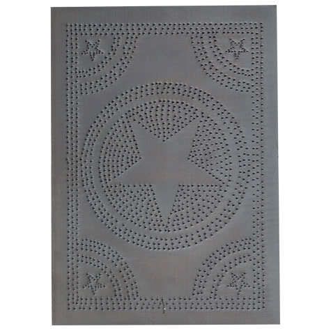 Cabinet Panel Insert Metal Tin Punched Star Country  