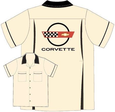 NEW Corvette Embroidered Camp Shirt, M/L/XL/2X/3X  