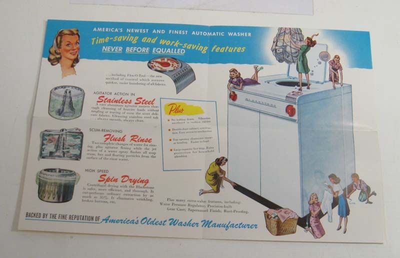 1940 Blackstone Combination Laundry Sales Brochure  