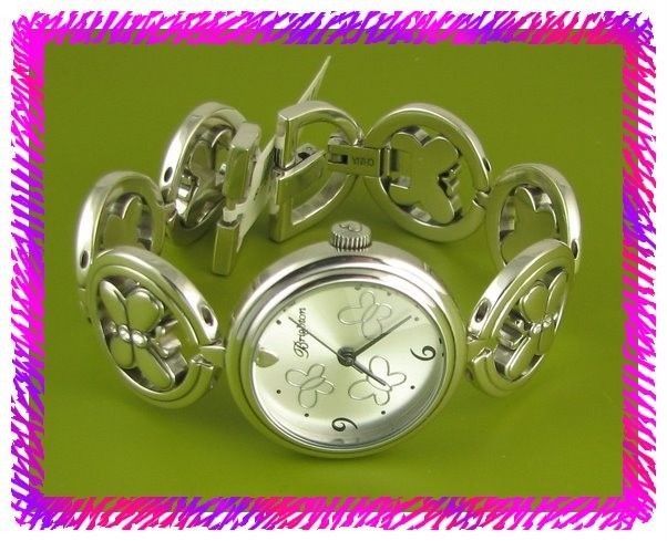 BRIGHTON Silver BELLEVUE Link WATCH Tin NWTag  