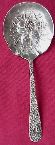 OLD Kirk REPOUSSE Sterling Silver BONBON SPOON w/Berris  