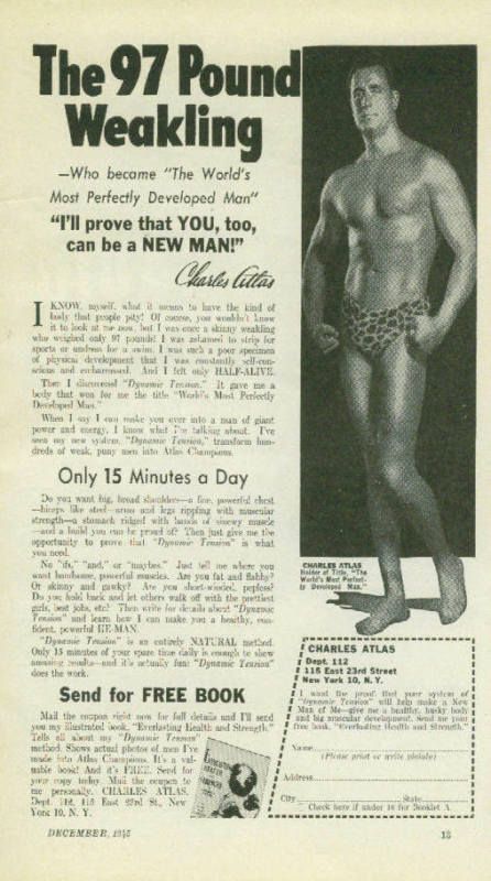 Charles Atlas Dynamic Tension 1945 Original Ad #2  