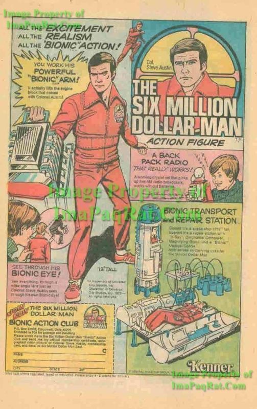 Six Million Dollar Bionic Man Kenner 1976 Print Ad  