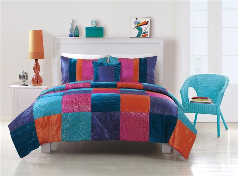   BOHEMIAN GYPSY BLUE TWIN FULL QUEEN COMFORTER SHAMS SET GIRLS TEEN