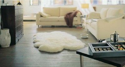 MINT NATURAL HOME NEW ZEALAND FOUR PIECE LAMBSKIN WOOL BOWRON CREAM 