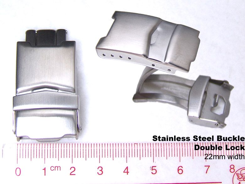 22mm Stainless Steel Watch Parts Divers Clasp buckle  