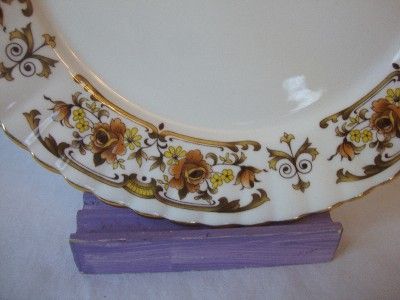 Royal Stafford Clovelly Bone China Salad Plate Brown Roses  