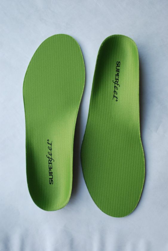 SUPERFEET GREEN PREMIUM INSOLES SIZES A G, MEN (3.5 15), WOMEN (4.5 12 