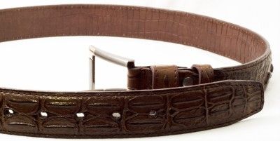   CROC PRINT Genuine Leather BELT Avail. in BLACK BROWN TAN ZP#32  