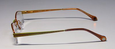   46 21 135 ORANGE/GREEN ASIAN STYLE RX EYEGLASSES/GLASSES/FRAME  