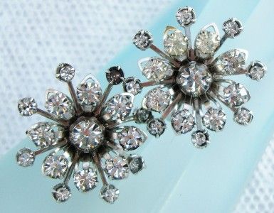 Vintage B. N. Bugbee & Niles Rhinestone SB Earrings 1  