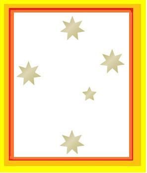 2x GOLD SOUTHERN CROSS STICKERS AUSSIE CAR DECALS 19cm  