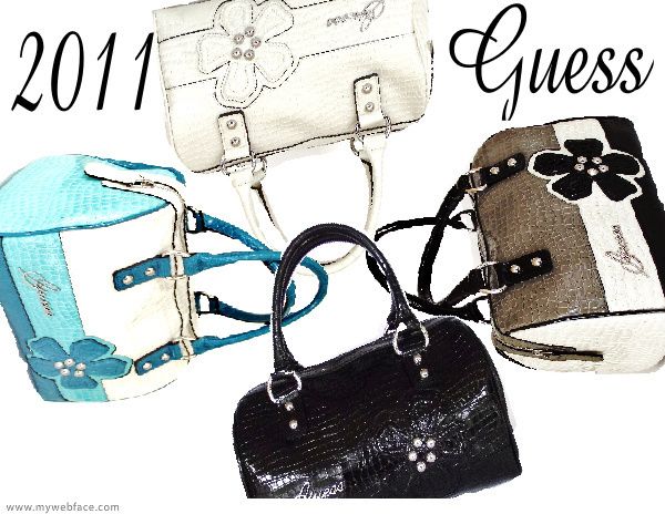 GUESS HANDBAG SATCHEL BLACK OR BLUE SPRING COLLECTION  