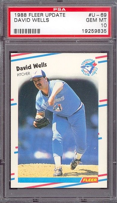 1988 Fleer Update #U 69 David Wells Rookie PSA 10  