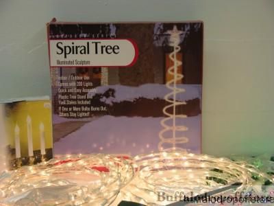 LOT 6 Light up outside spiral trees electric candles  