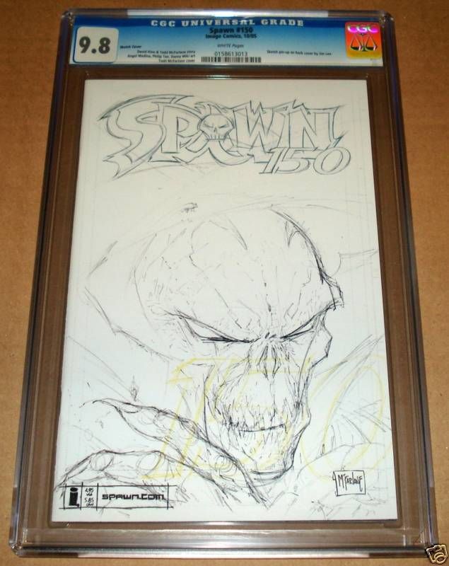 CGC 9.8 SPAWN #150 SKETCH COVER *JIM LEE & McFARLANE*  