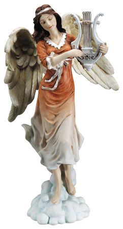 New Angel Choir Lyre Decorative Sculpture Statues Model  