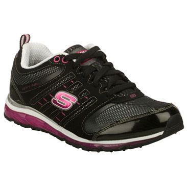 SKECHERS REVV AIR Womens Shoes NEW *BLACK HOT PINK 6 11  