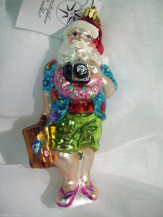 Radko ISLAND SANTA HAWAIIAN Christmas Vacation ornament NEW 