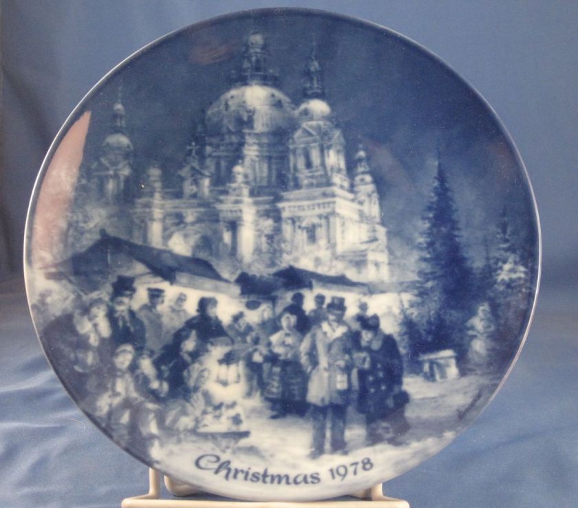 Vintage Berlin Design Christmas Coll Plate 1978 Christmas Market at 