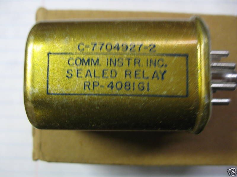 Comm Instr Inc. Seald Relay Model RP 4081G1  