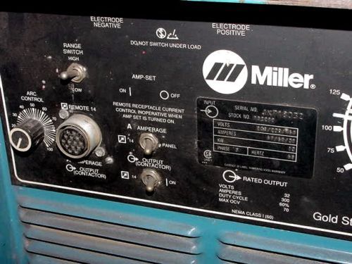 MILLER GOLDSTAR DC ARC WELDER 300SS POWCON CONTROLS  