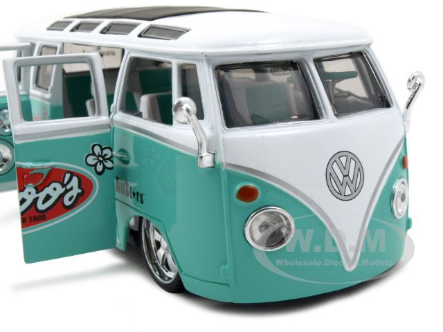 VOLKSWAGEN SAMBA VAN GREEN 125 DIECAST CUSTOM  