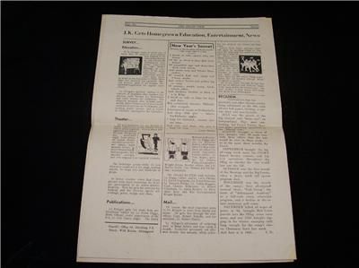 ORIGINAL JAN. 1945 OFLAG 64 ITEM WWII POW CAMP NEWSPAPER PRISONER OF 