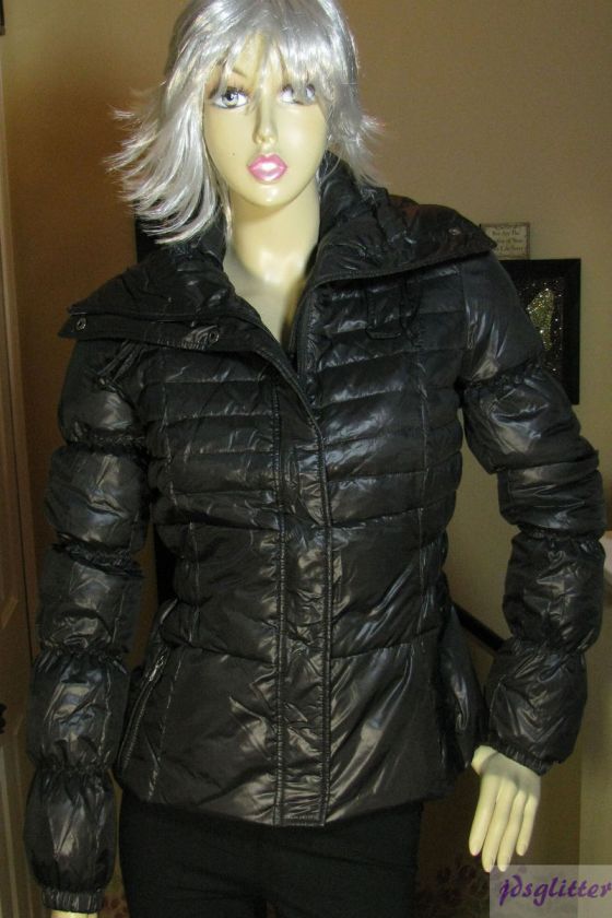 GUESS Black Rhea Logo Down Winter Jacket NWT  