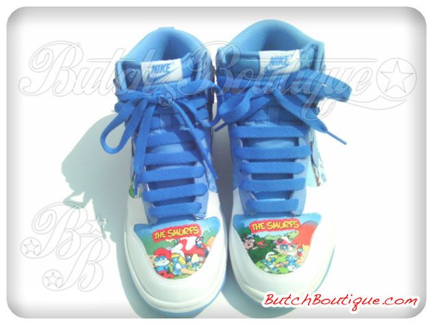 Rare Exclusive Smurfs Sneaker Authentic NIKE DUNK HIGH Men Size 7.5 