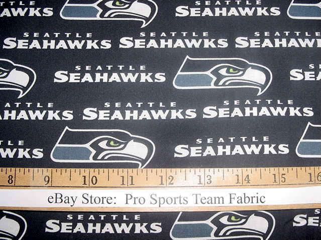 Seattle Seahawks 100% Cotton Fabric   NFL Football Team Sports  