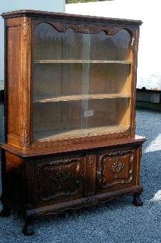 FRENCH ANTIQUE CHIPPENDALE CURIO VITRINE CABINET CHINA  