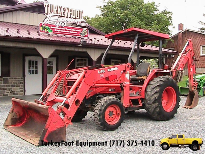 Kubota L48 HST Tractor TL1150 Loader BT1100 Backhoe 4x4  