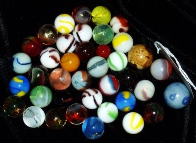 Old Marbles Lot #12 Mixed Marbles Handmade Machinemade  