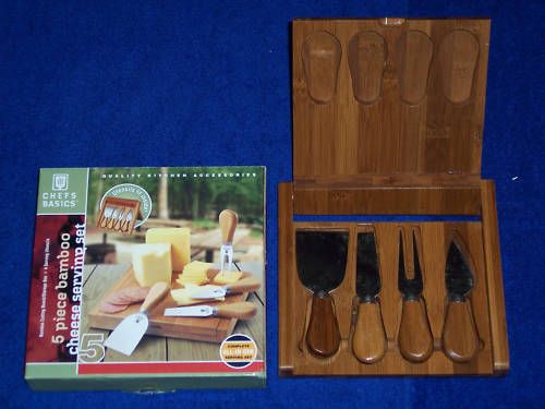 Chefs Basics 5 piece Cheese Serving Set (New In The Box  