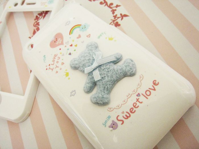 APPLE IPHONE 3G/3GS Hard Plastic Case BEAR For Couple  