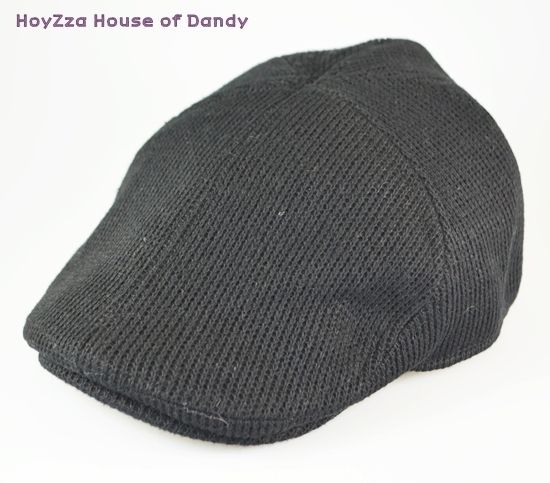   Newsboy Casual Hat Wool & Acrylic Ivy Driver Cabbie(Black) S/M, L/XL